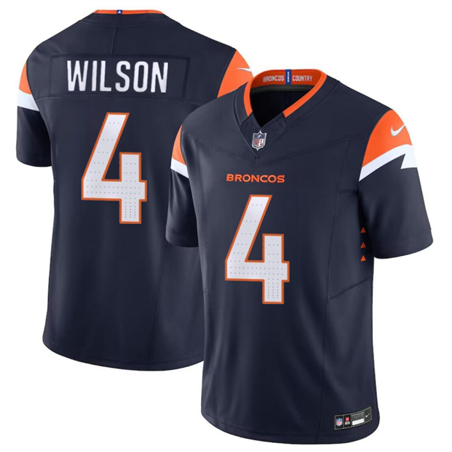 Youth Denver Broncos #4 Zach Wilson Navy 2024 F.U.S.E. AlternateVapor Limited Stitched Football Jersey Youth Denver Broncos #4 Zach Wilson Navy 2024 F.U.S.E. AlternateVapor Limited Stitched Football Jersey