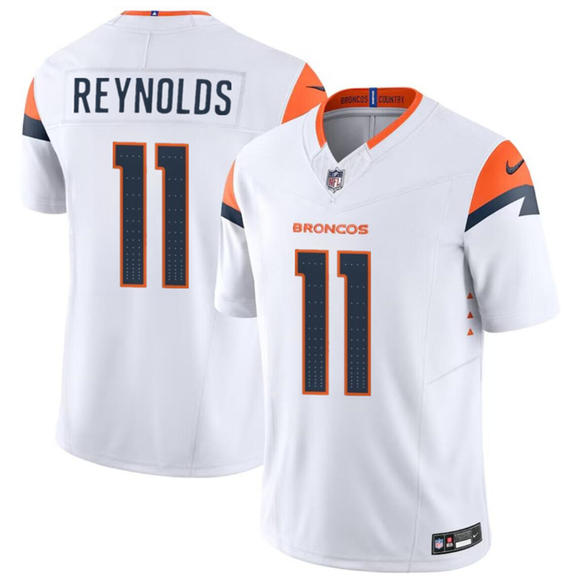 Youth Denver Broncos #11 Josh Reynolds White 2024 F.U.S.E. Vapor Limited Stitched Football Jersey Youth Denver Broncos #11 Josh Reynolds White 2024 F.U.S.E. Vapor Limited Stitched Football Jersey