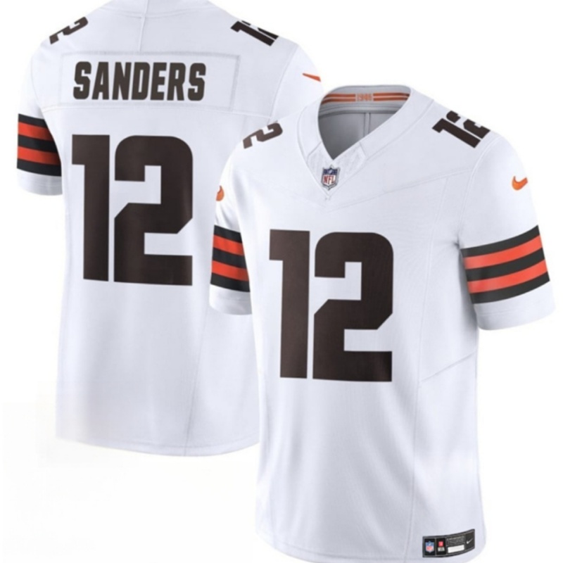 Youth Cleveland Browns #12 Shedeur Sanders White 2025 Draft F.U.S.E. Vapor Limited Stitched Football Jersey