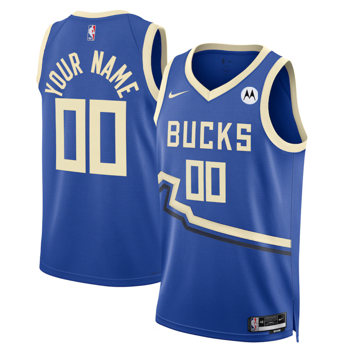 Men's Milwaukee Bucks Active Player Custom Royal 2024/25 City Edition Stitched Basketball Jersey Men's Milwaukee Bucks Active Player Custom Royal 2024/25 City Edition Stitched Basketball Jersey