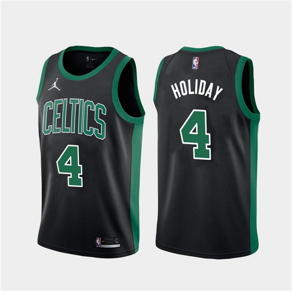 Men's Boston Celtics #4 Jrue Holiday Black 2023 Statement Edition Stitched Basketball Jersey Men's Boston Celtics #4 Jrue Holiday Black 2023 Statement Edition Stitched Basketball Jersey