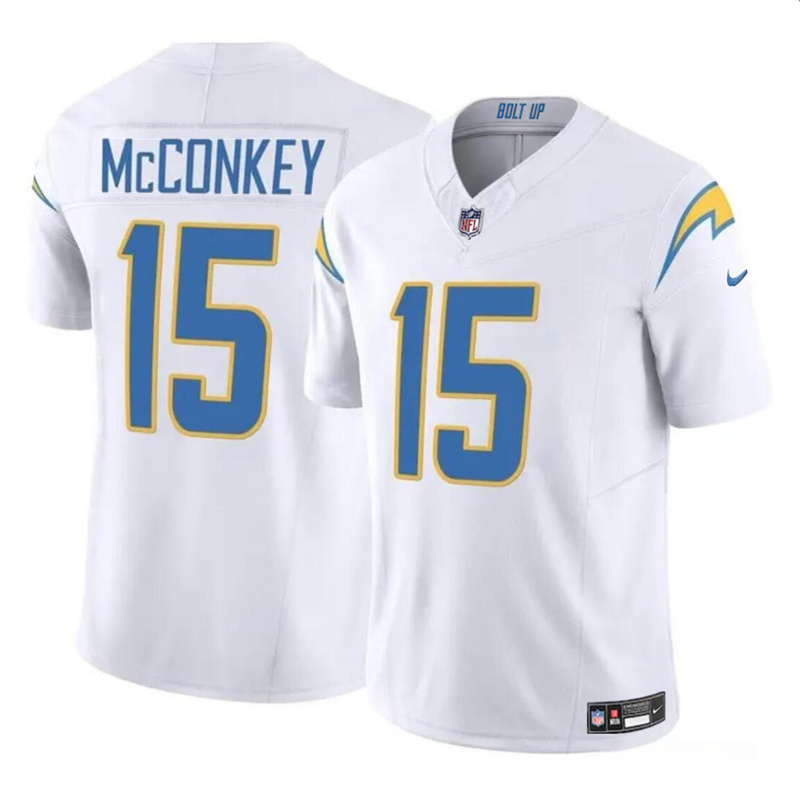 Youth Los Angeles Chargers #15 Ladd McConkey White 2024 Draft F.U.S.E Vapor Limited Stitched Football Jersey Youth Los Angeles Chargers #15 Ladd McConkey White 2024 Draft F.U.S.E Vapor Limited Stitched Football Jersey