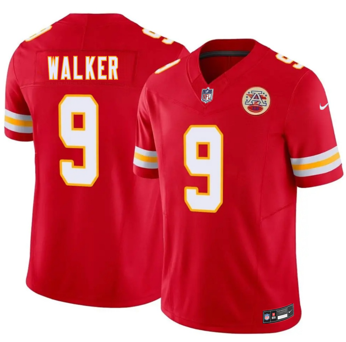 Youth Kansas City Chiefs #9 Kenneth Walker III Red 2026 F.U.S.E. Vapor Untouchable Limited Stitched Football Jersey