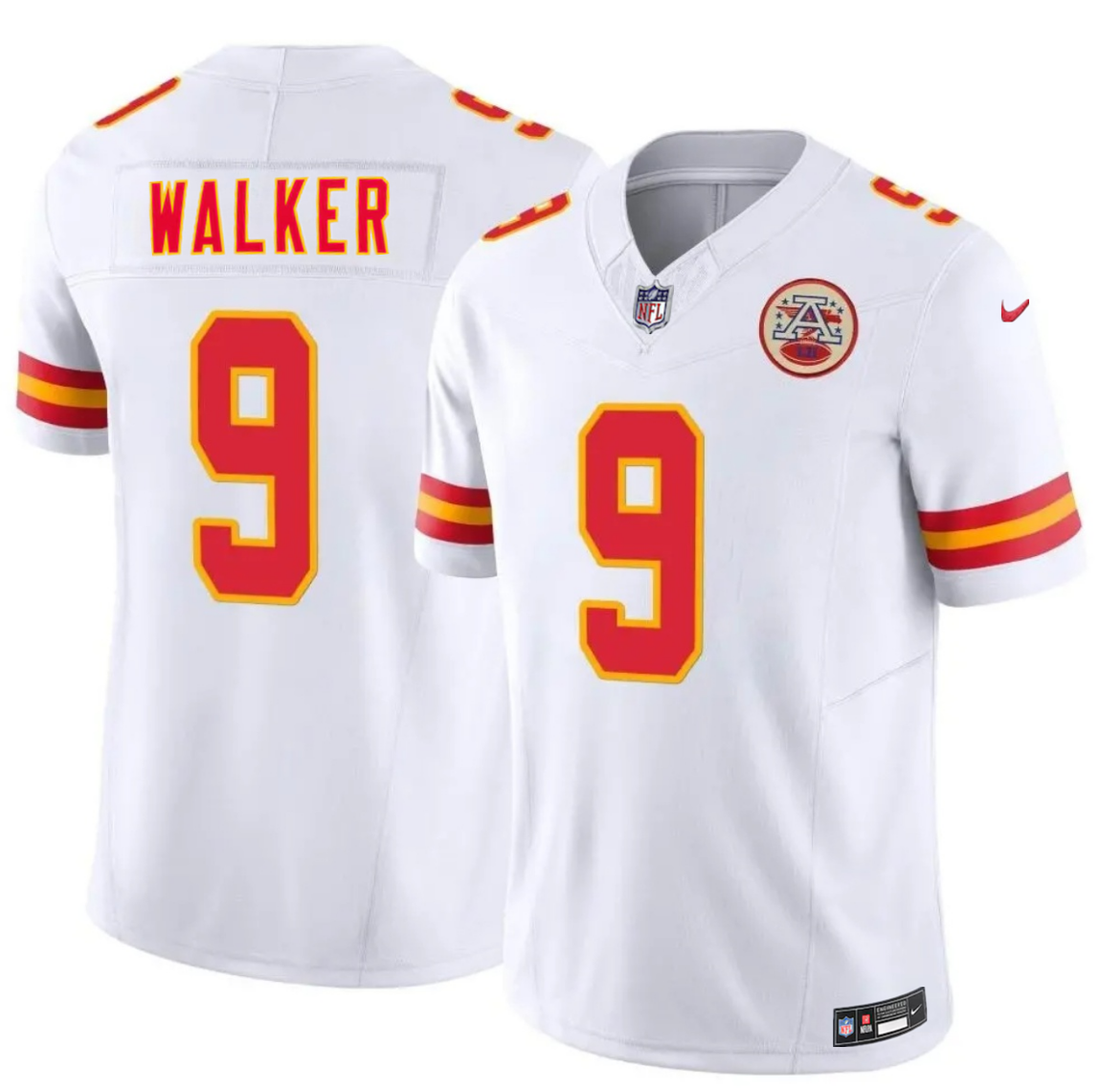 Youth Kansas City Chiefs #9 Kenneth Walker III White 2026 F.U.S.E. Vapor Untouchable Limited Stitched Football Jersey