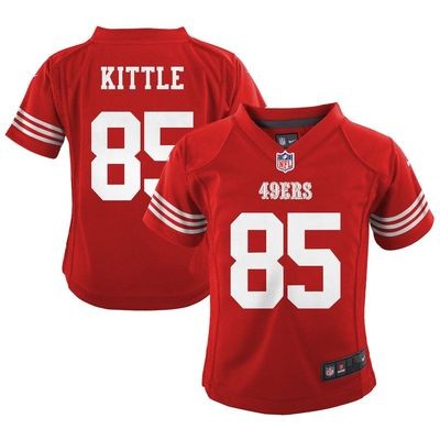 Toddlers San Francisco 49ers #85 George Kittle Red Stitched Game Jersey Toddlers San Francisco 49ers #85 George Kittle Red Stitched Game Jersey