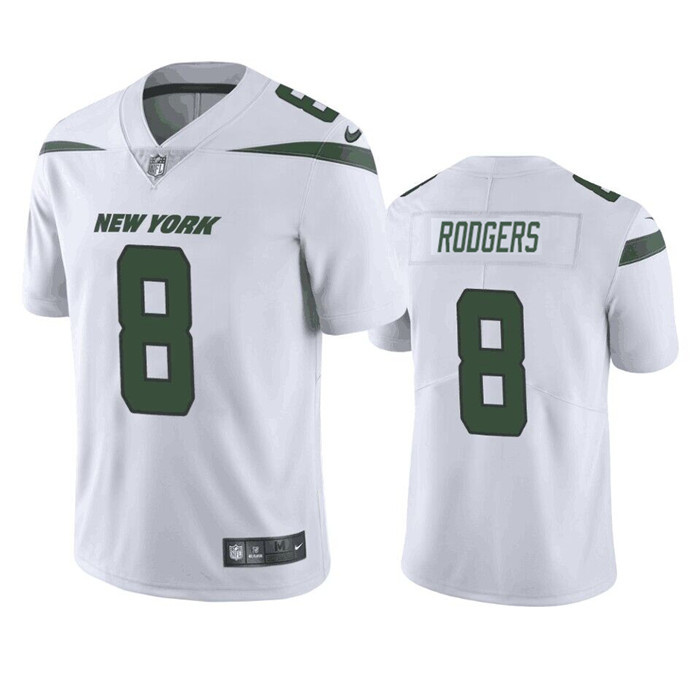 Toddlers New York Jets #8 Aaron Rodgers White Vapor Untouchable Limited Stitched Jersey Toddlers New York Jets #8 Aaron Rodgers White Vapor Untouchable Limited Stitched Jersey