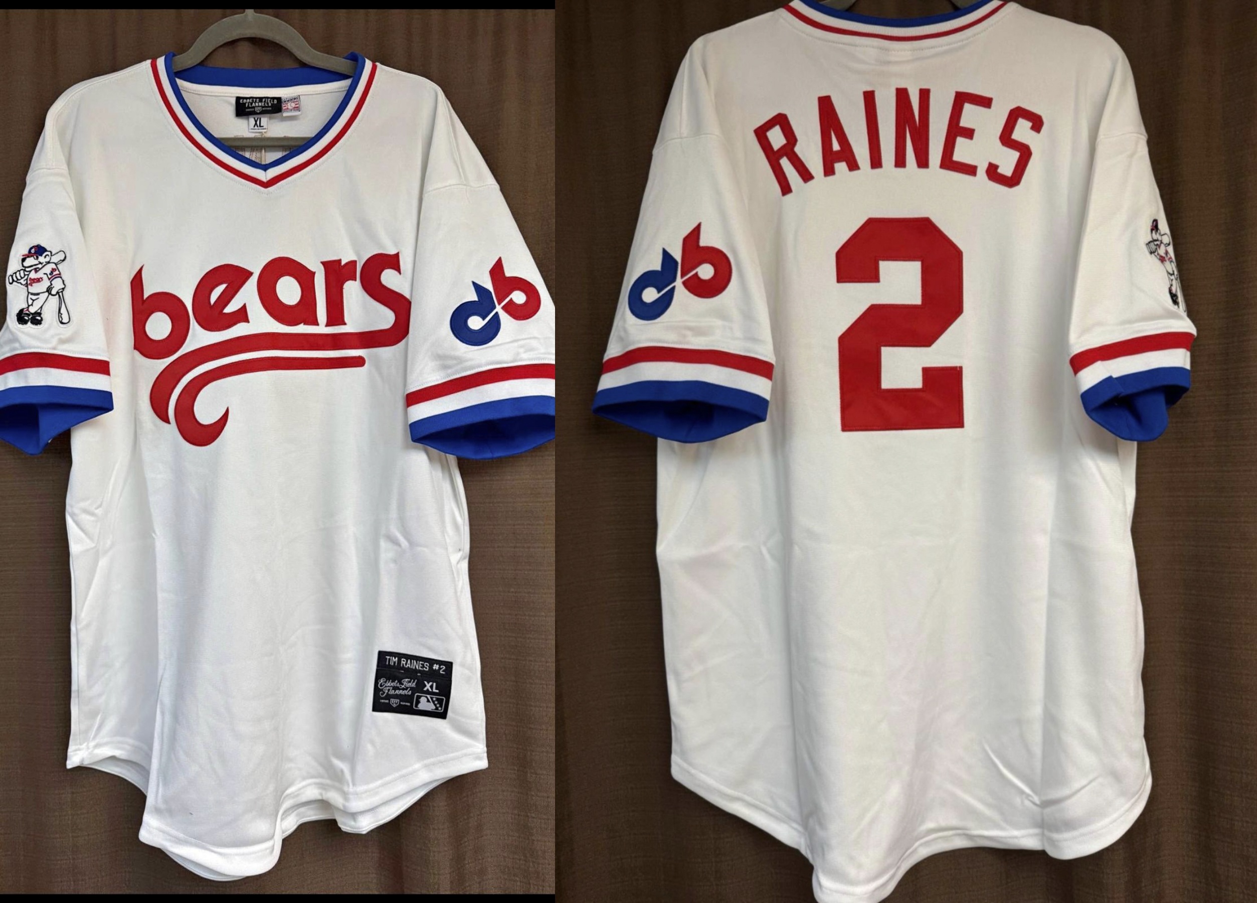 Men's Bears Customized White Base Stitched Jersey