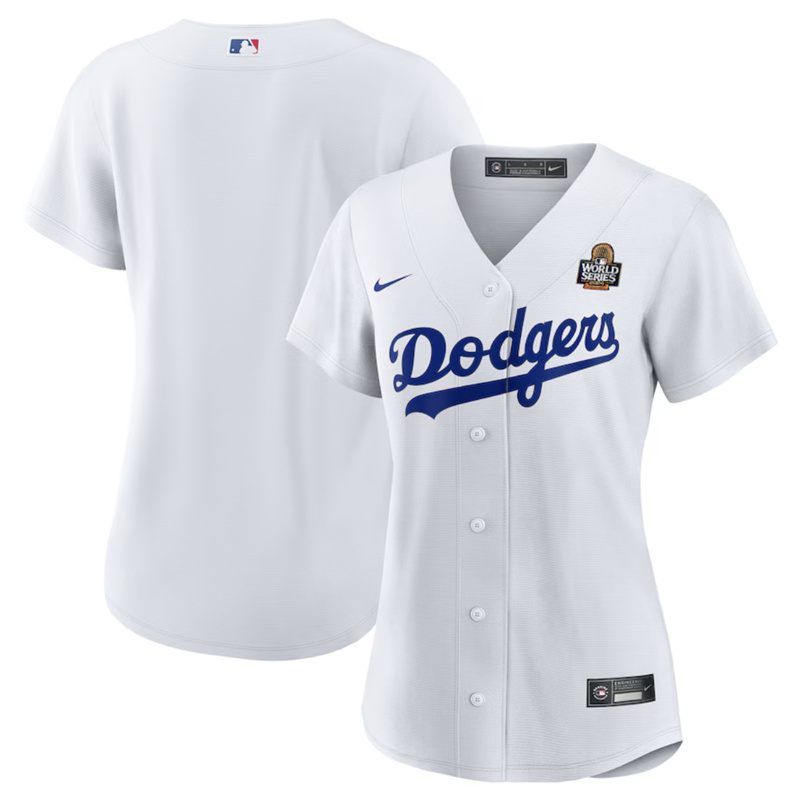 Women's Los Angeles Dodgers Blank White 2024 World Series Cool Base Stitched Baseball Jersey(Run Small) Women's Los Angeles Dodgers Blank White 2024 World Series Cool Base Stitched Baseball Jersey(Run Small)
