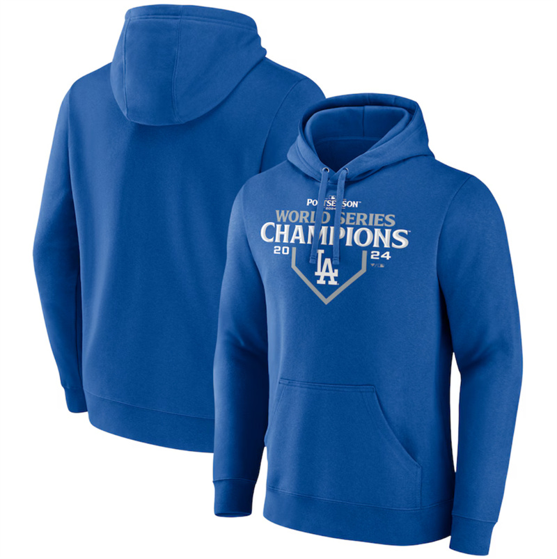 Men's Los Angeles Dodgers Royal 2024 World Series Champions Official Logo Pullover Hoodie Men's Los Angeles Dodgers Royal 2024 World Series Champions Official Logo Pullover Hoodie