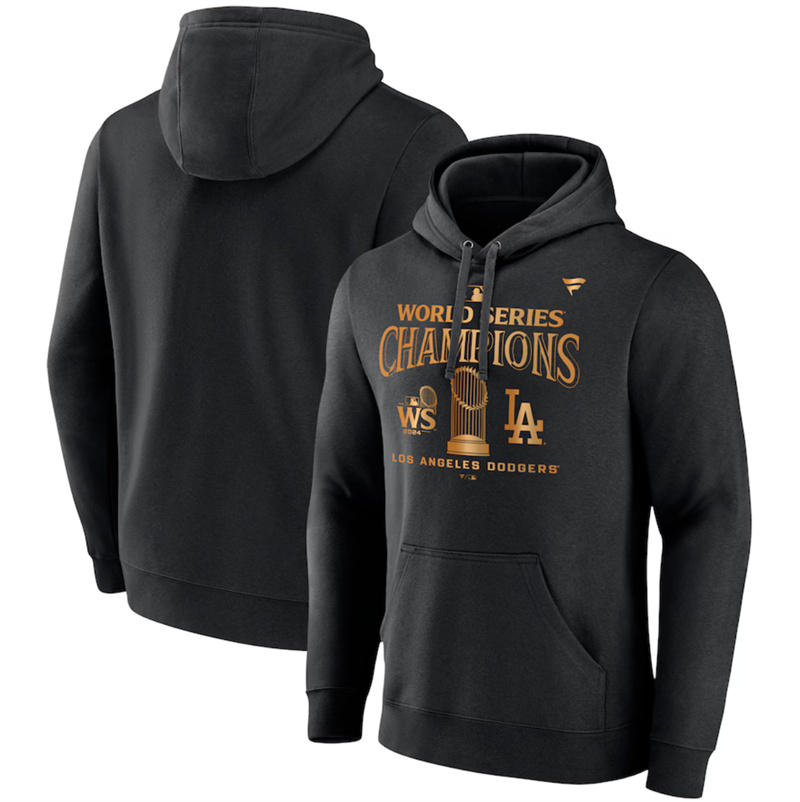 Men's Los Angeles Dodgers Black 2024 World Series Champions Locker Room Parade Pullover Hoodie Men's Los Angeles Dodgers Black 2024 World Series Champions Locker Room Parade Pullover Hoodie