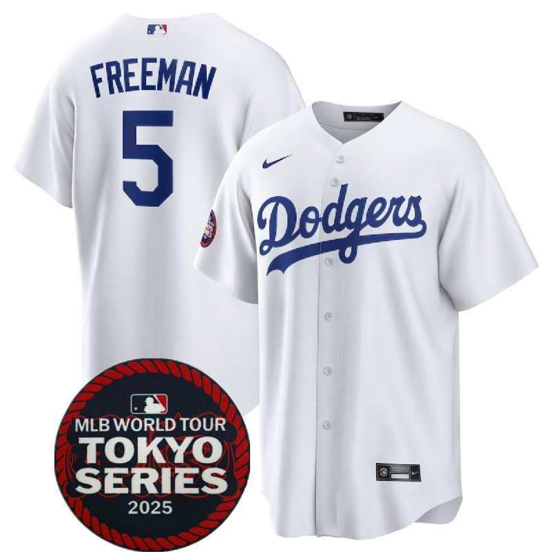 Men's Los Angeles Dodgers #5 Freddie Freeman White 2025 World Tour: Tokyo Series Home Stitched Baseball Jersey Men's Los Angeles Dodgers #5 Freddie Freeman White 2025 World Tour: Tokyo Series Home Stitched Baseball Jersey