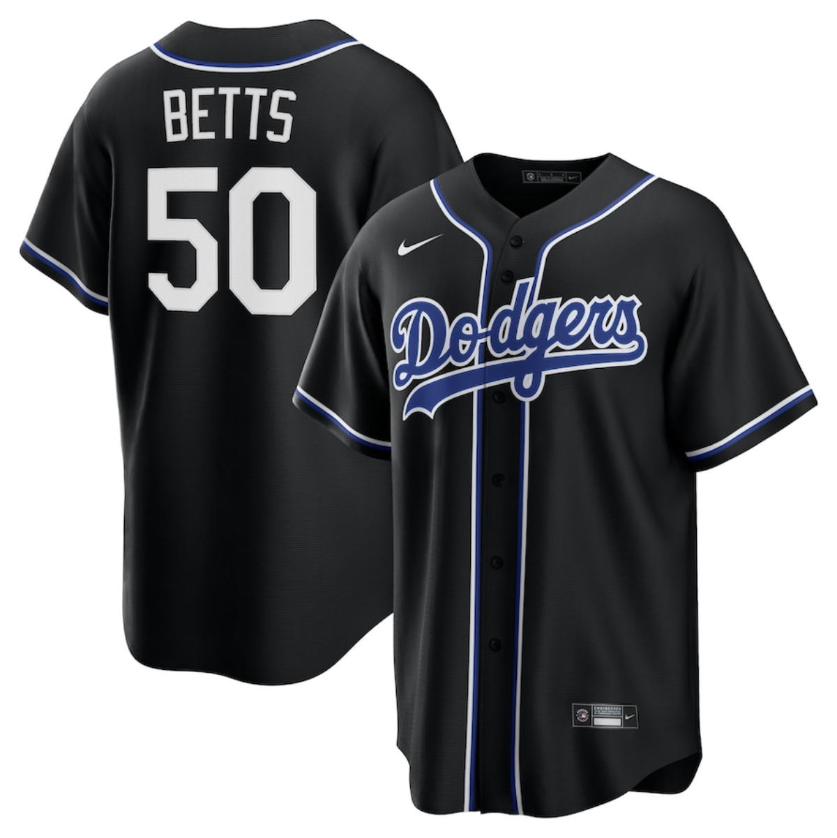 Men's Los Angeles Dodgers #50 Mookie Betts Black Lights Out Limited Stitched Baseball Jersey Men's Los Angeles Dodgers #50 Mookie Betts Black Lights Out Limited Stitched Baseball Jersey