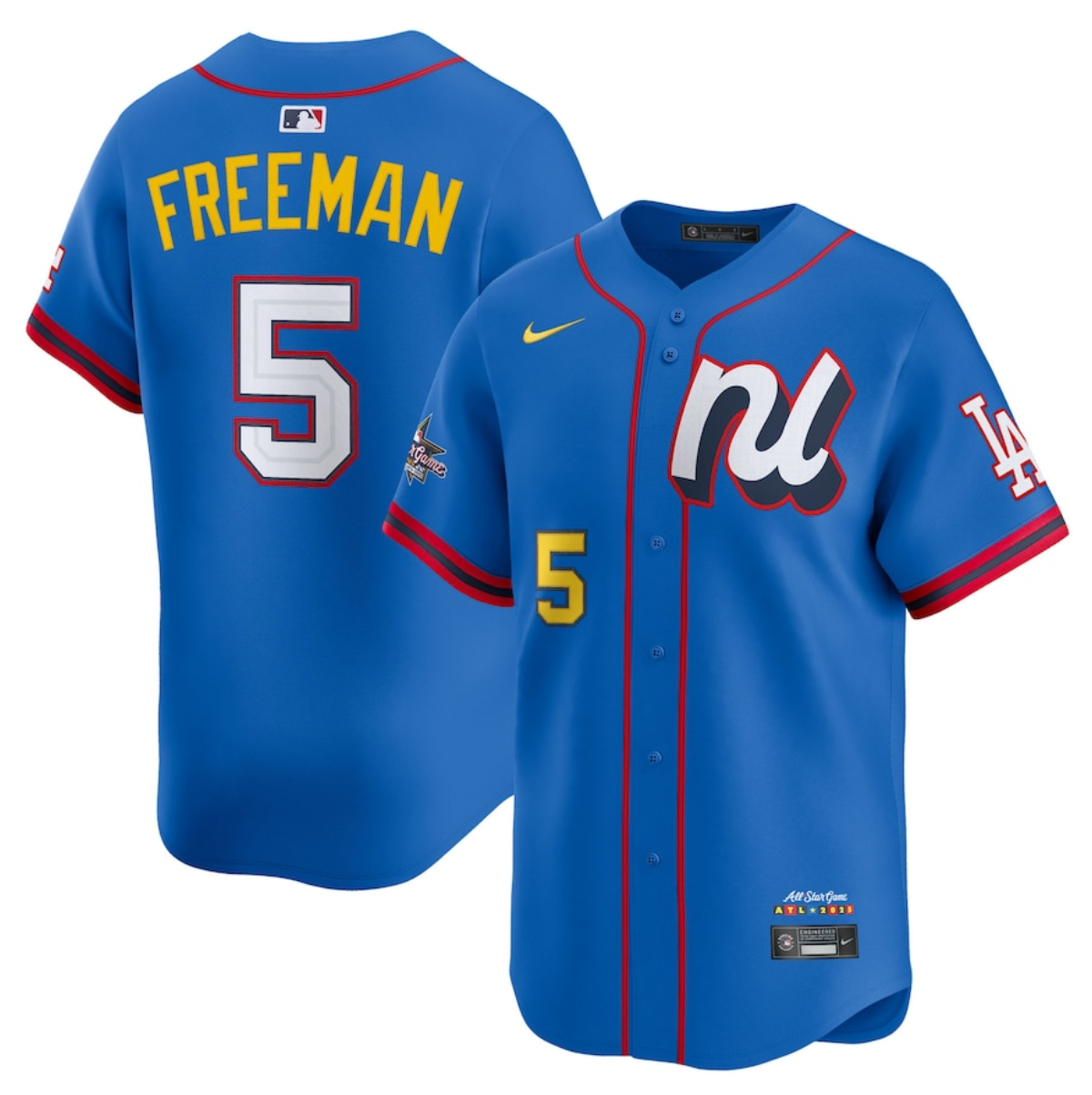Men's National League #5 Freddie Freeman Blue 2025 All-Star Edition Limited Stitched Baseball Jersey Men's National League #5 Freddie Freeman Blue 2025 All-Star Edition Limited Stitched Baseball Jersey