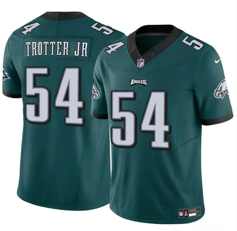 Youth Philadelphia Eagles #54 Jeremiah Trotter Jr Green 2024 Draft F.U.S.E Vapor Untouchable Limited Stitched Football Jersey Youth Philadelphia Eagles #54 Jeremiah Trotter Jr Green 2024 Draft F.U.S.E Vapor Untouchable Limited Stitched Football Jersey