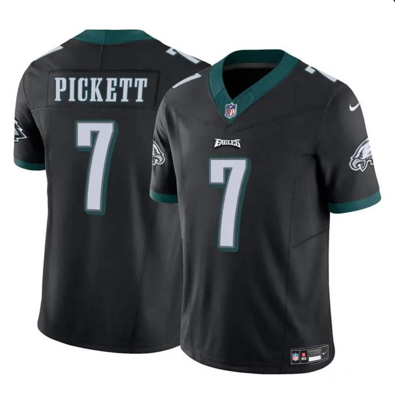 Youth Philadelphia Eagles #7 Kenny Pickett Black 2023 F.U.S.E Vapor Untouchable Limited Stitched Football Jersey Youth Philadelphia Eagles #7 Kenny Pickett Black 2023 F.U.S.E Vapor Untouchable Limited Stitched Football Jersey
