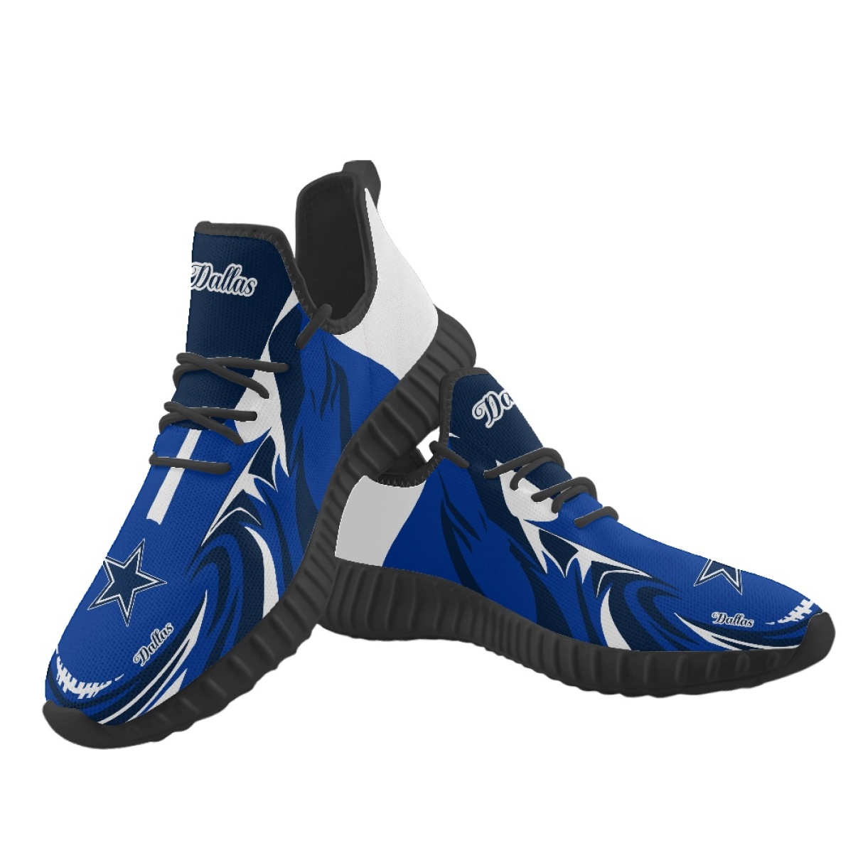 Men's Dallas Cowboys Mesh Knit Sneakers/Shoes 037 Men's Dallas Cowboys Mesh Knit Sneakers/Shoes 037