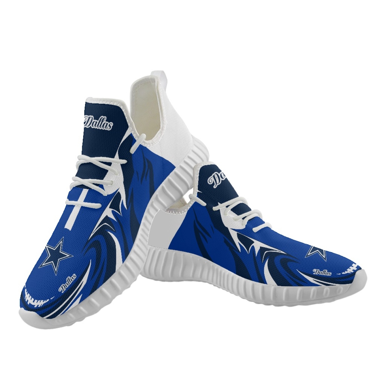 Men's Dallas Cowboys Mesh Knit Sneakers/Shoes 038 Men's Dallas Cowboys Mesh Knit Sneakers/Shoes 038