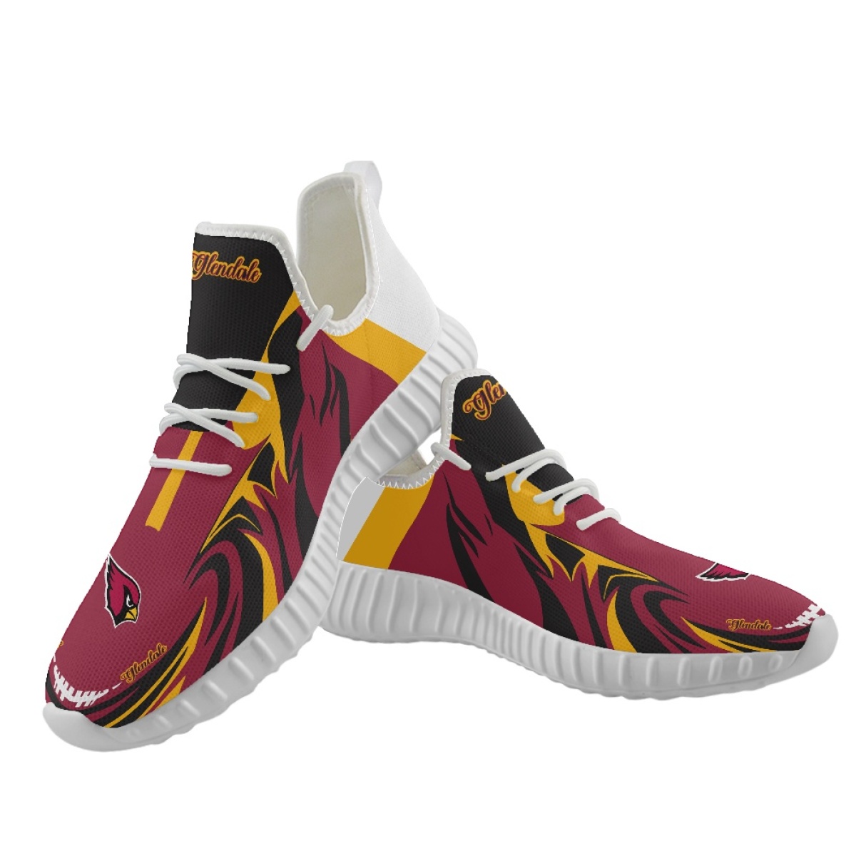 Men's Arizona Cardinals Mesh Knit Sneakers/Shoes 015 Men's Arizona Cardinals Mesh Knit Sneakers/Shoes 015