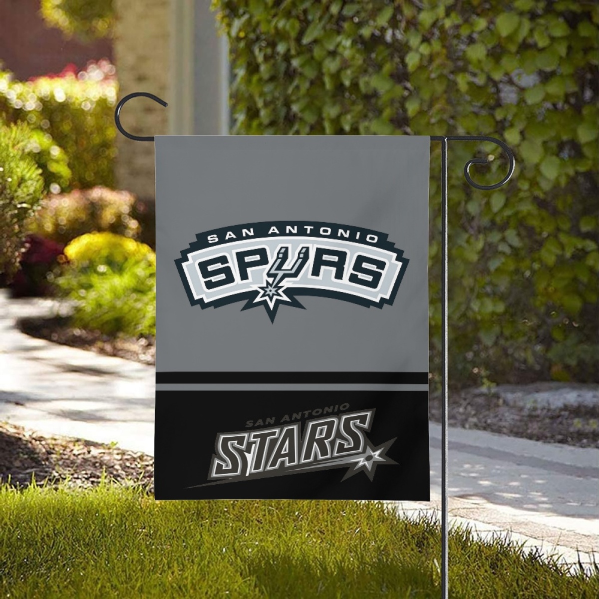 San Antonio Spurs Double-Sided Garden Flag 001 (Pls check description for details) San Antonio Spurs Double-Sided Garden Flag 001 (Pls check description for details)