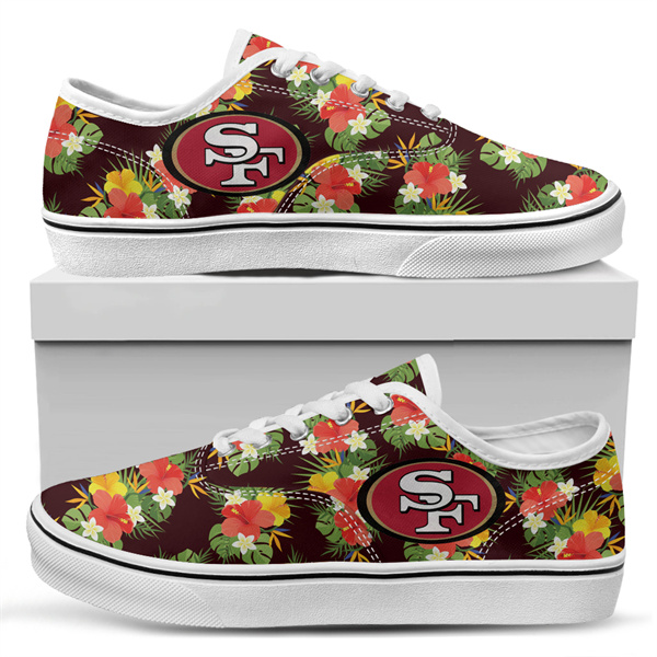 Women's San Francisco 49ers Vans Low Top Sneakers 002