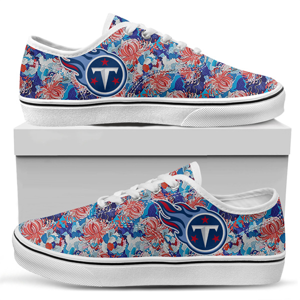Women's Tennessee Titans Vans Low Top Sneakers 004