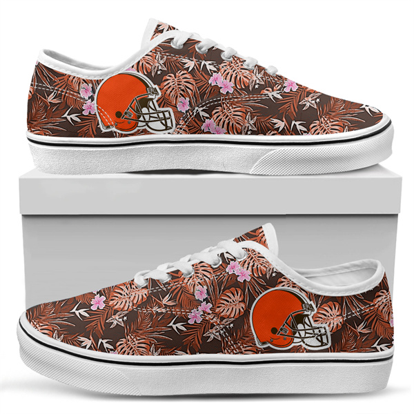 Women's Cleveland Browns Vans Low Top Sneakers 007