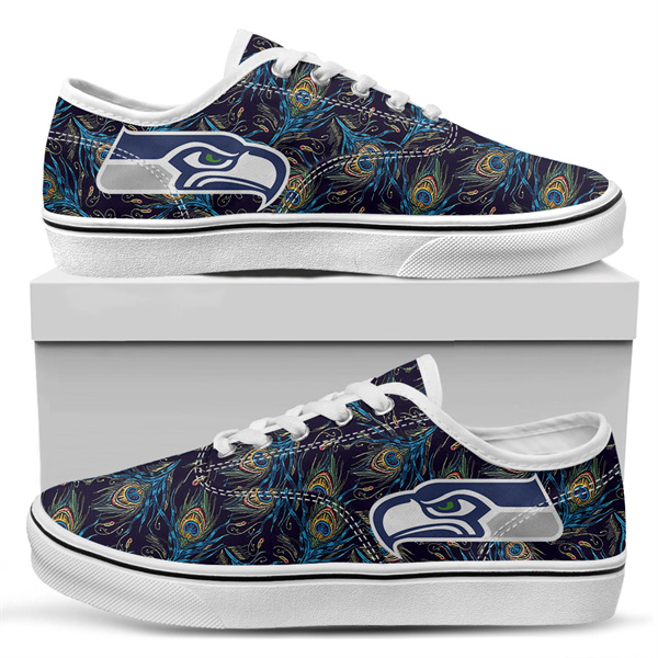Men's Seattle Seahawks Vans Low Top Sneakers Men's Seattle Seahawks Vans Low Top Sneakers