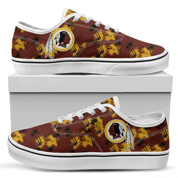 Women's Washington Football Team Vans Low Top Sneakers 013
