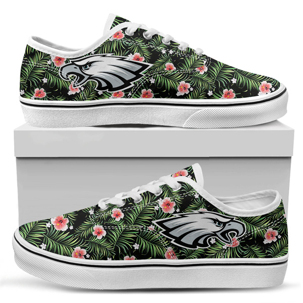 Women's Philadelphia Eagles Vans Low Top Sneakers 013 Women's Philadelphia Eagles Vans Low Top Sneakers 013