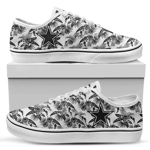 Women's Dallas Cowboys Vans Low Top Sneakers 018 Women's Dallas Cowboys Vans Low Top Sneakers 018