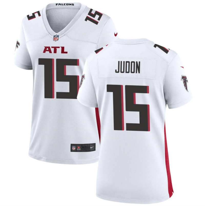 Women's Atlanta Falcons #15 Matthew Judon White Stitched Jersey(Run Small) Women's Atlanta Falcons #15 Matthew Judon White Stitched Jersey(Run Small)