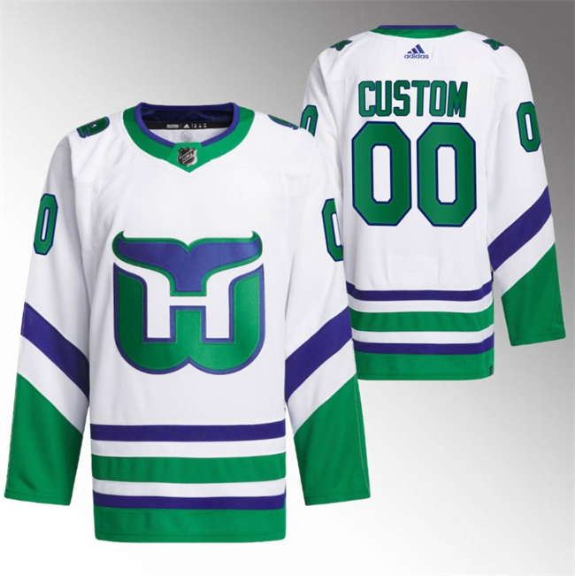 Men's Carolina Hurricanes Custom White Stitched Jersey Men's Carolina Hurricanes Custom White Stitched Jersey