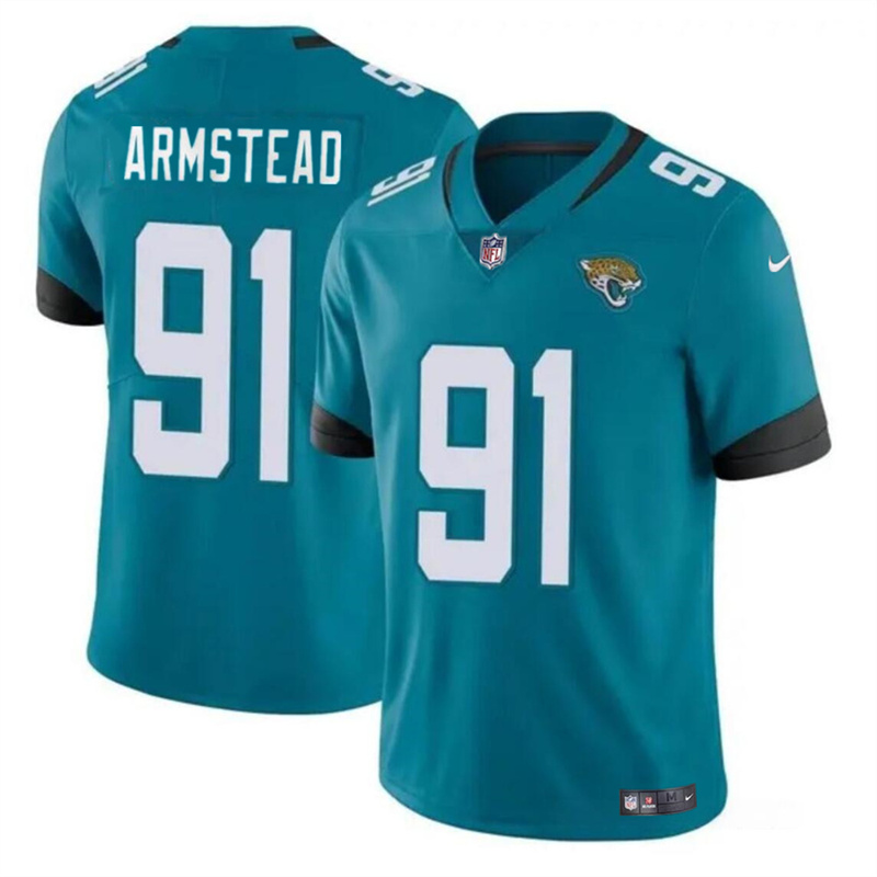 Youth Jacksonville Jaguars #91 Arik Armstead Teal Vapor Untouchable Limited Stitched Jersey Youth Jacksonville Jaguars #91 Arik Armstead Teal Vapor Untouchable Limited Stitched Jersey