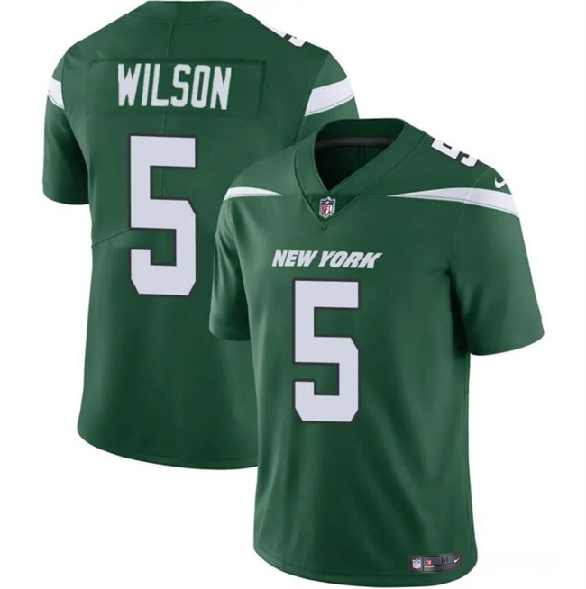 Youth New York Jets #5 Garrett Wilson Green Vapor Untouchable Limited Stitched Jersey
