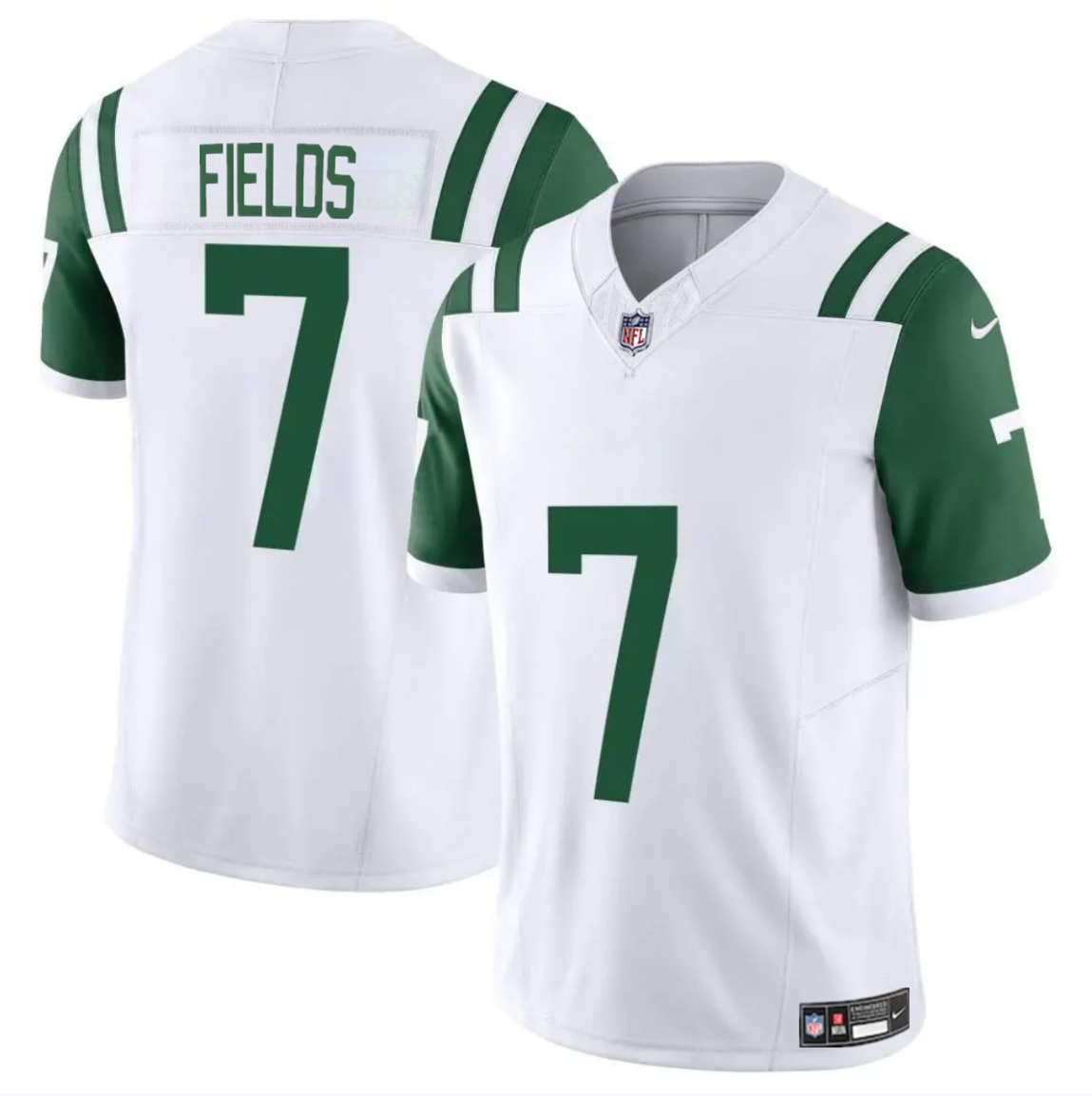 Youth New York Jets #7 Justin Fields White 2025 F.U.S.E. Vapor Limited Stitched Jersey