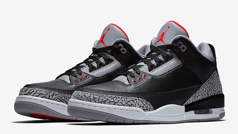 Women's Running weapon Air Jordan 3 Black Grey shoes 0013 Women's Running weapon Air Jordan 3 Black Grey shoes 0013