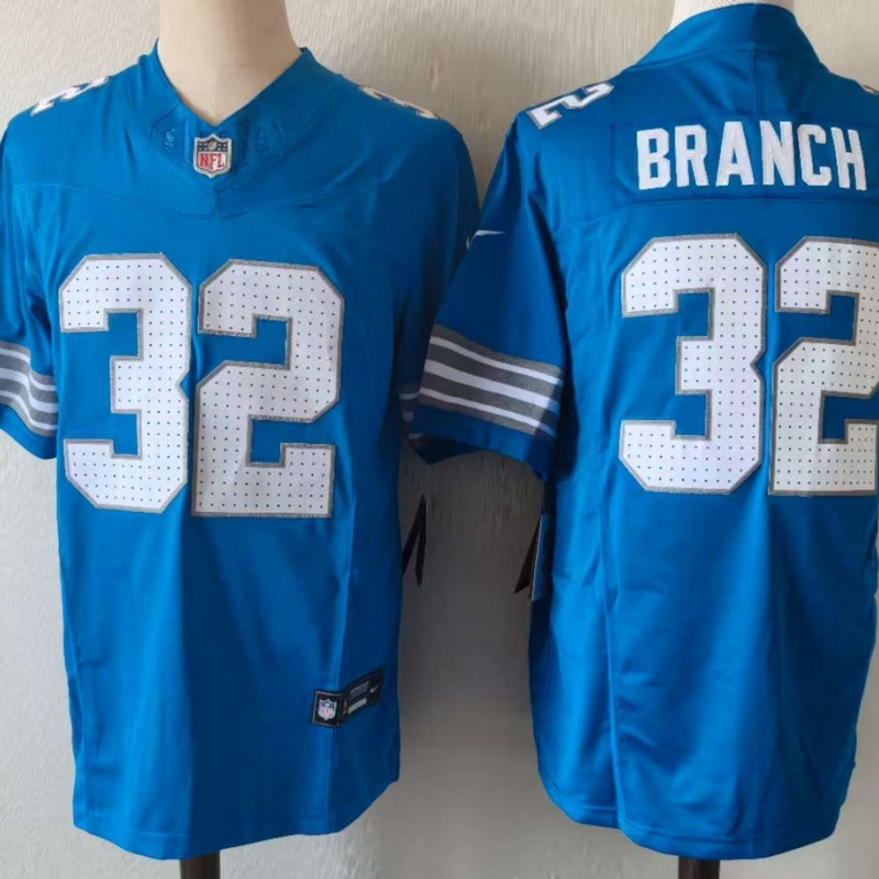 Women's Detroit Lions #32 Brian Branch Blue 2024 F.U.S.E. Vapor Limited Stitched Jersey(Run Smaller)