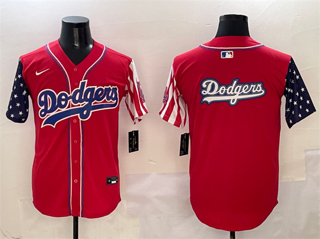 Men's Los Angeles Dodgers Team Big Logo Red Limited Stitched Baseball Jersey 001 Men's Los Angeles Dodgers Team Big Logo Red Limited Stitched Baseball Jersey 001