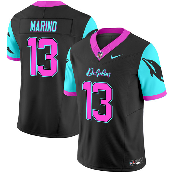 Men's Miami Dolphins #13 Dan Marino Black F.U.S.E. 