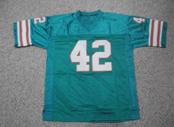 Men's Miami Dolphins #42 Paul Warfield Teal Stitched Football Jersey Men's Miami Dolphins #42 Paul Warfield Teal Stitched Football Jersey