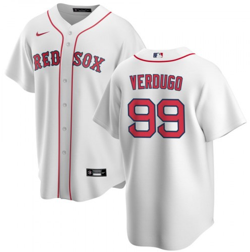 Men's Boston Red Sox #99 Alex Verdugo 2020 White Cool Base Stitched Jersey Men's Boston Red Sox #99 Alex Verdugo 2020 White Cool Base Stitched Jersey