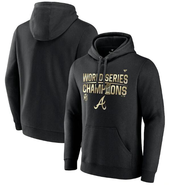 Men's Atlanta Braves 2021 Black World Series Champions Pullover Hoodie Men's Atlanta Braves 2021 Black World Series Champions Pullover Hoodie