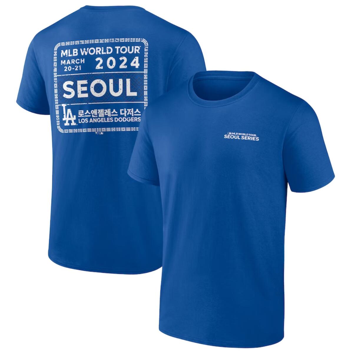 Men's Los Angeles Dodgers Royal 2024 World Tour Seoul Series Stamp T-Shirt Men's Los Angeles Dodgers Royal 2024 World Tour Seoul Series Stamp T-Shirt