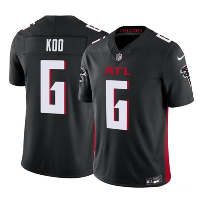 Men's Atlanta Falcons #6 Younghoe Koo Black 2023 F.U.S.E. Vapor Untouchable Limited Stitched Football Jersey