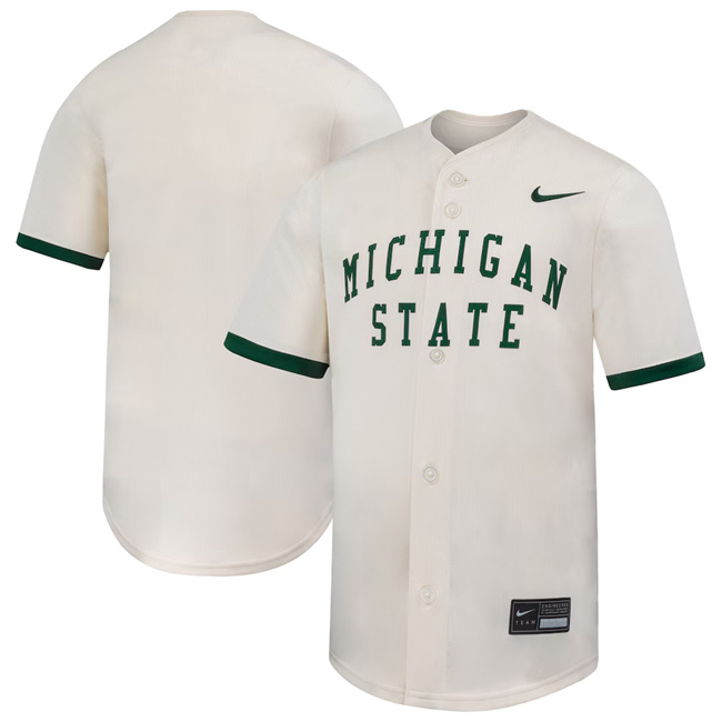 Men's Michigan State Spartans Blank White Limited Stitched Baseball Jersey