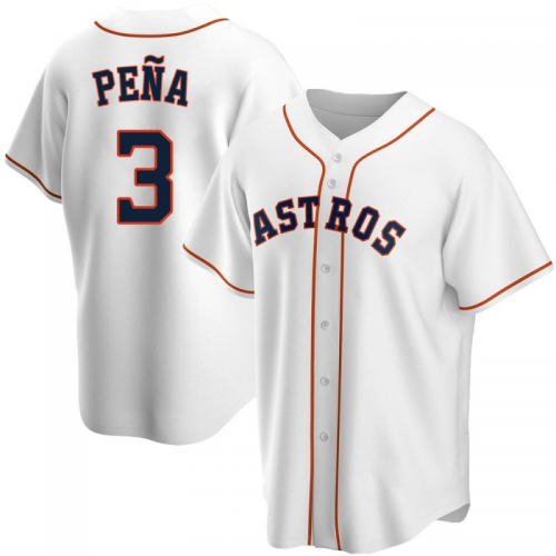 Men's Houston Astros #3 Jeremy Peña White Cool Base Stitched Jersey Men's Houston Astros #3 Jeremy Peña White Cool Base Stitched Jersey