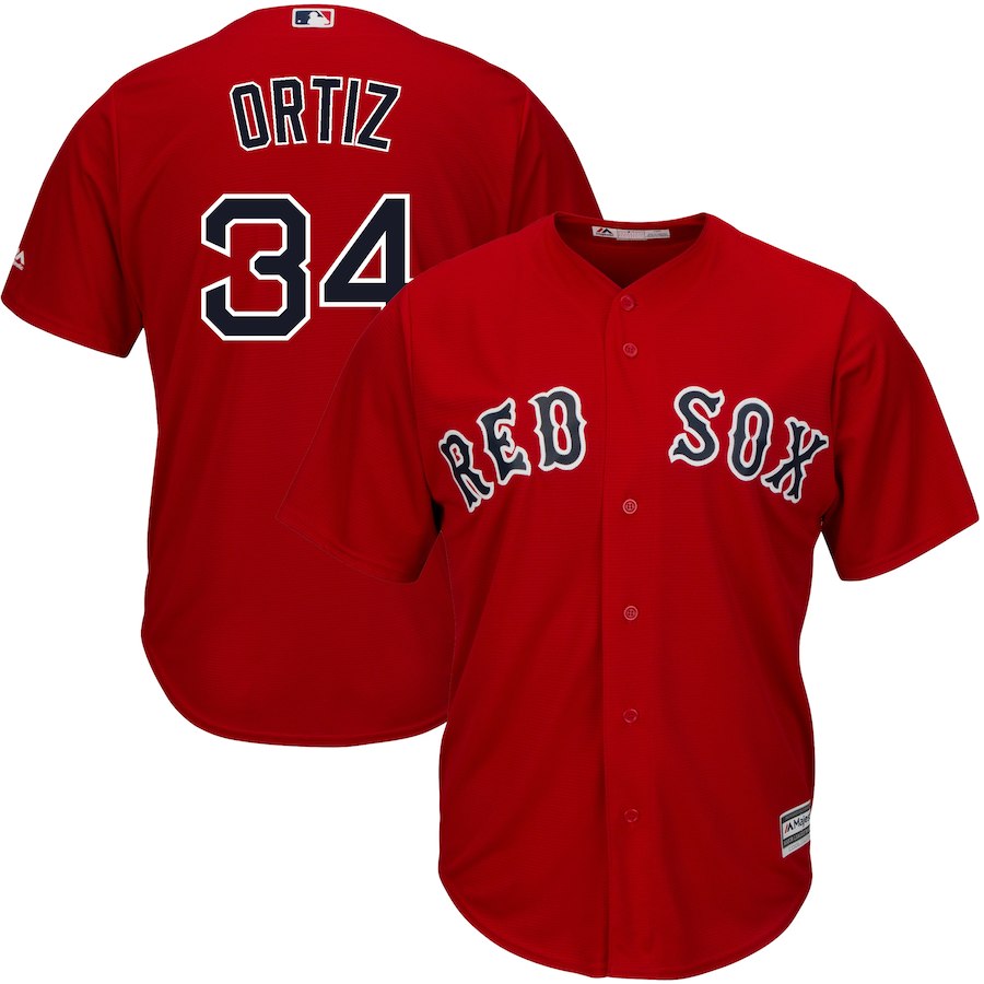 Men's Boston Red Sox #34 David Ortiz Majestic Scarlet Cool Base Player Stitched MLB Jersey Men's Boston Red Sox #34 David Ortiz Majestic Scarlet Cool Base Player Stitched MLB Jersey