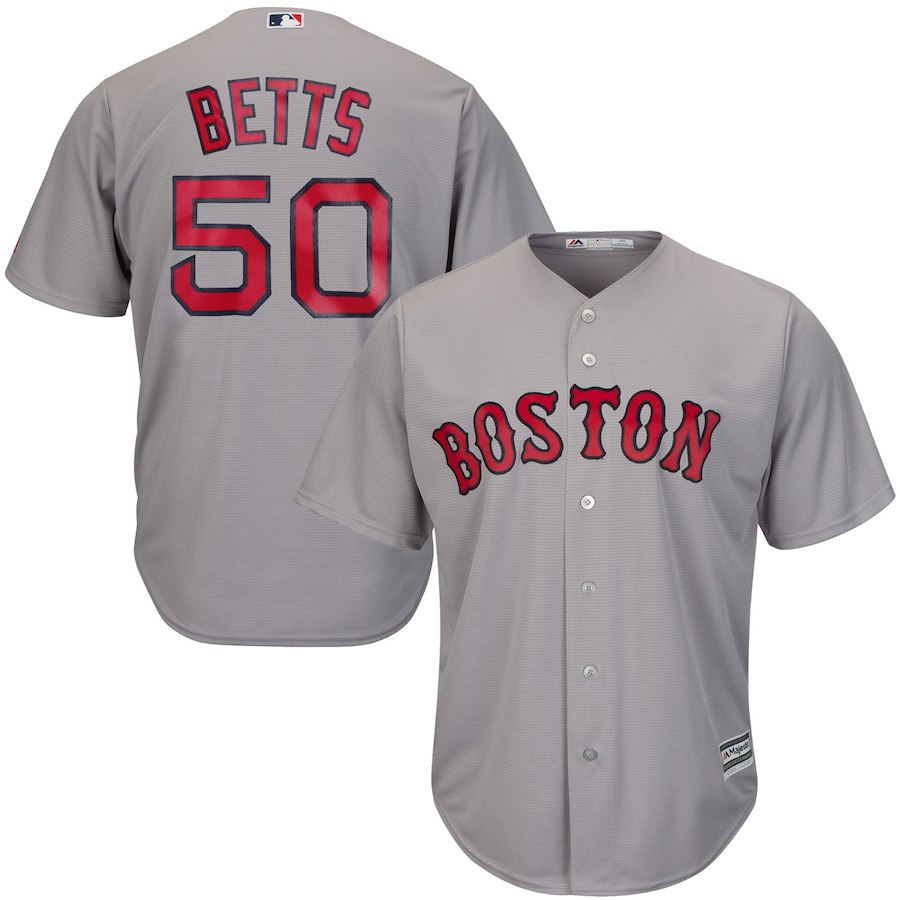 Men's Boston Red Sox #50 Mookie Betts Majestic Gray Cool Base Player Stitched MLB Jersey Men's Boston Red Sox #50 Mookie Betts Majestic Gray Cool Base Player Stitched MLB Jersey
