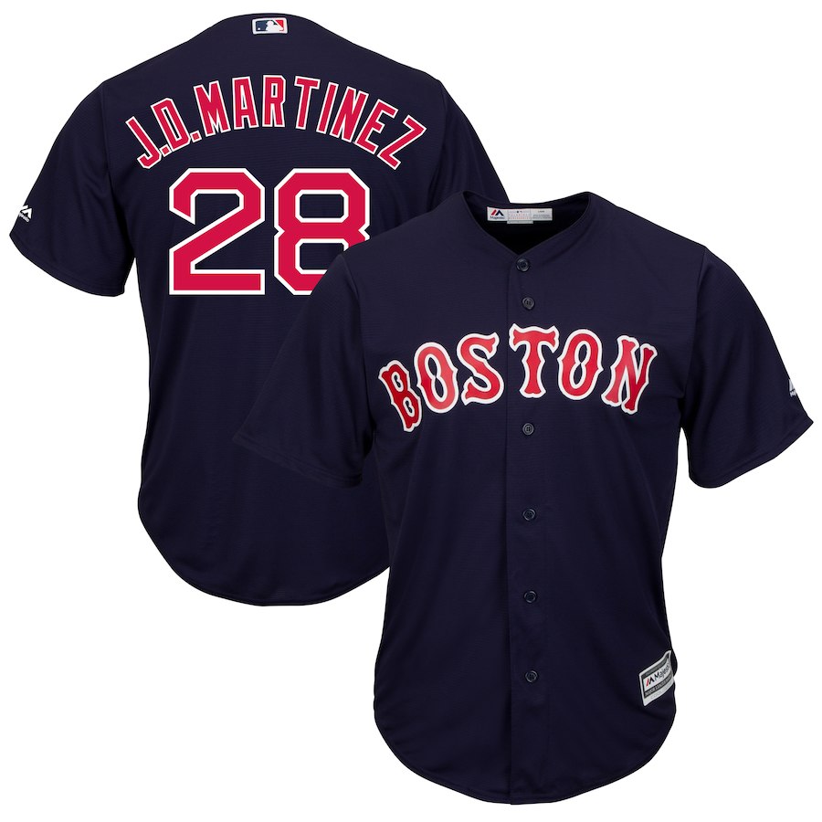 Men's Boston Red Sox #28 J.D. Martinez Majestic Navy Alternate Cool Base Player Stitched MLB Jersey Men's Boston Red Sox #28 J.D. Martinez Majestic Navy Alternate Cool Base Player Stitched MLB Jersey