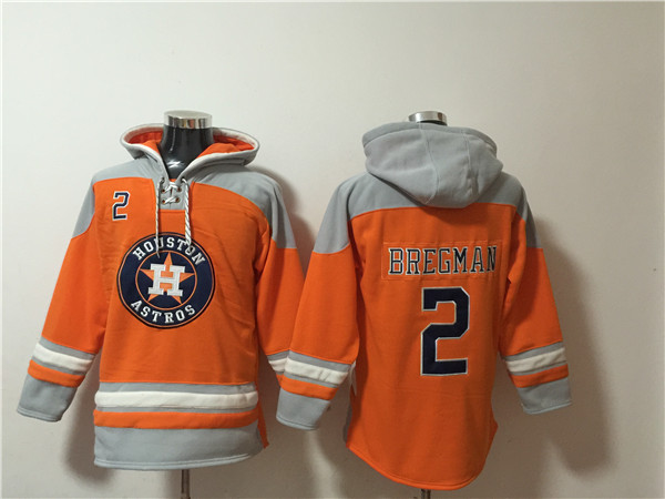 Men's Houston Astros #2 Alex Bregman Orange Ageless Must-Have Lace-Up Pullover Hoodie Men's Houston Astros #2 Alex Bregman Orange Ageless Must-Have Lace-Up Pullover Hoodie
